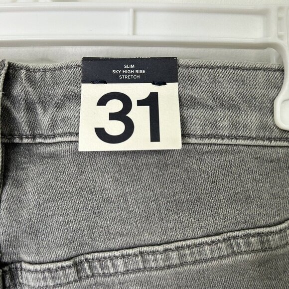 NEW Gap Vintage Slim Sky High Rise Jeans Womens Size 31 Short Gray - Picture 11 of 12